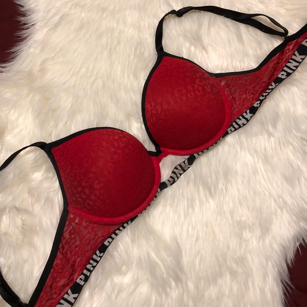 Red Pink VS push up bra 36C